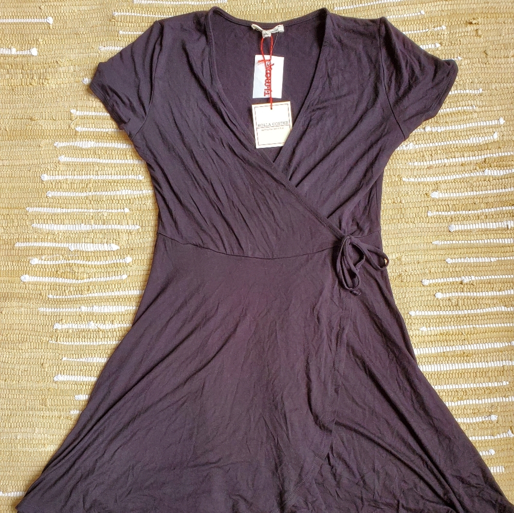 Black wrap dress
